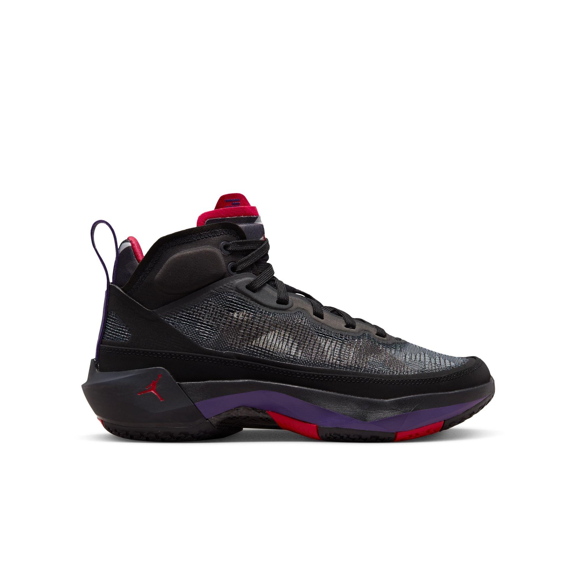 Black purple cheap and red jordans